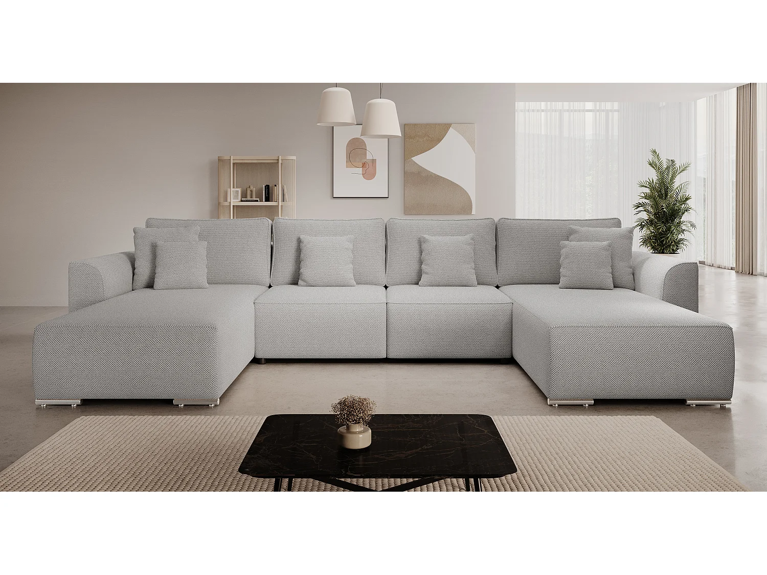 BEDANTE Ecksofa mit Schlaffunktion GUSTO U Curio 80