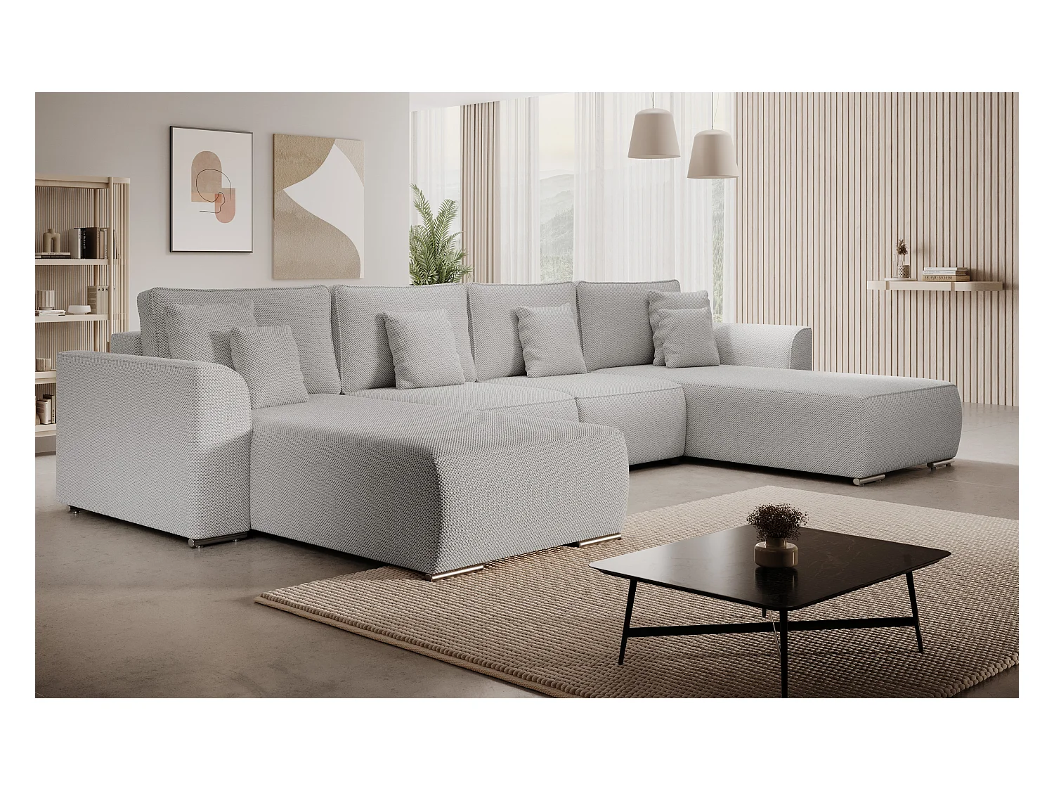 BEDANTE Ecksofa mit Schlaffunktion GUSTO U Curio 80