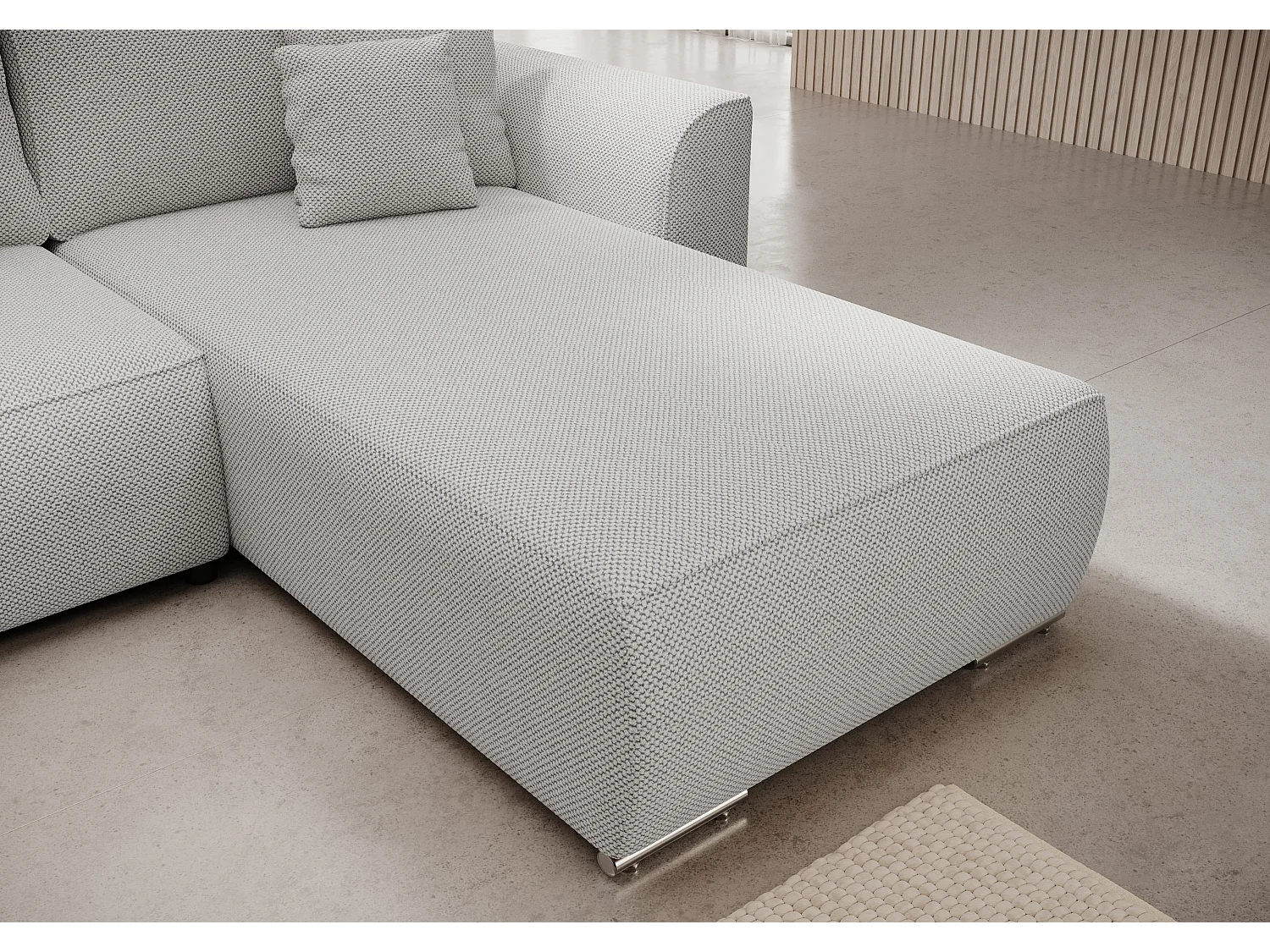 BEDANTE Canapé d'angle avec fonction de couchage GUSTO U Curio 80