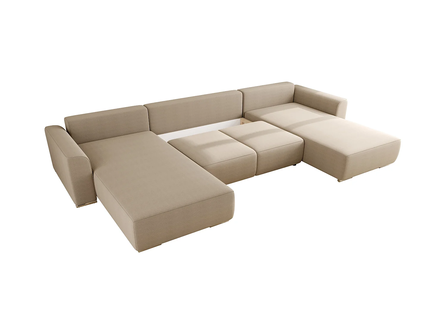 BEDANTE Ecksofa mit Schlaffunktion GUSTO U Monolith 09
