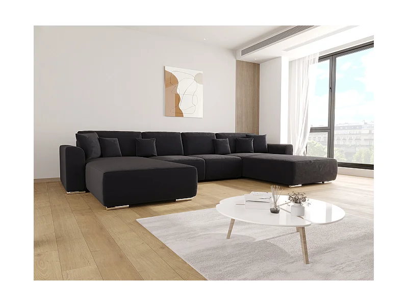 BEDANTEEcksofa mit Schlaffunktion GUSTO U Monolith 97