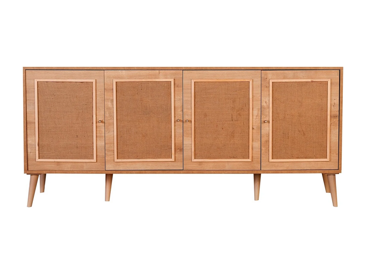 Aparador em Carvalho – 180 x 41 x 81 cm – Cor de Carvalho – Painéis de partículas revestidos a melamina