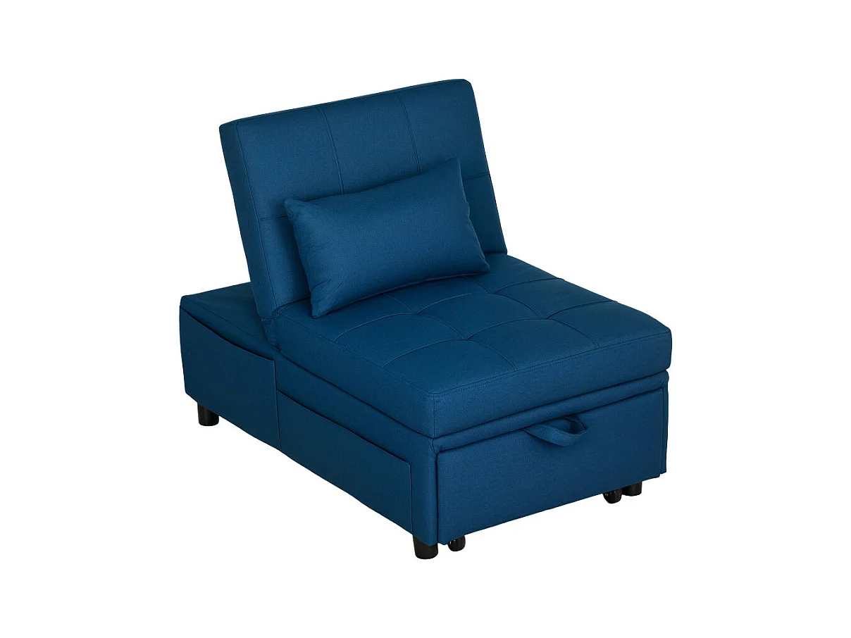 Chauffeuse inclinable réglable tissu effet capitonné