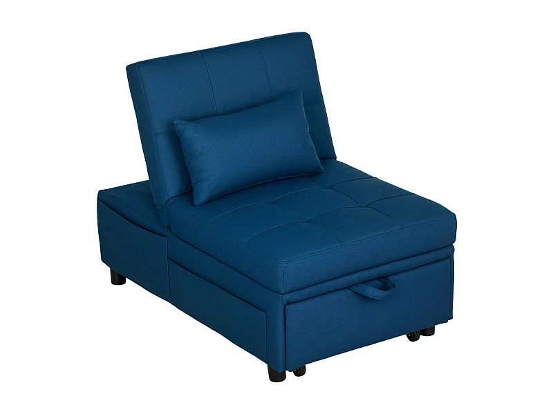 Chauffeuse inclinable réglable tissu effet capitonné