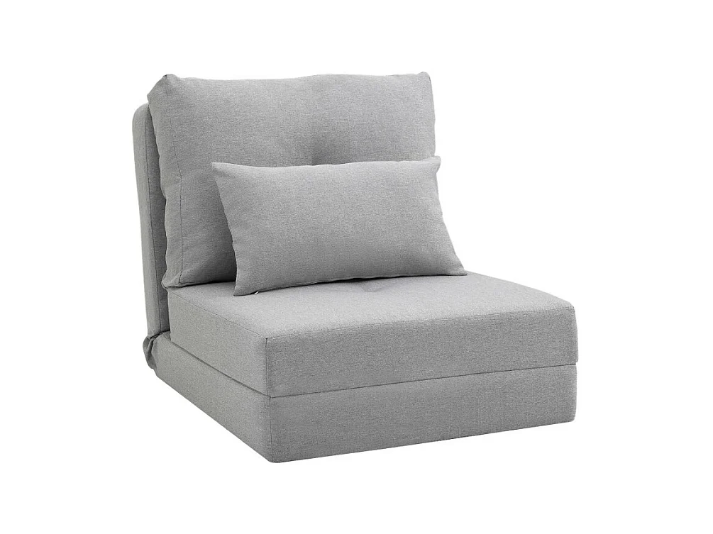 Chauffeuse dossier inclinable avec coussin MOLINA gris