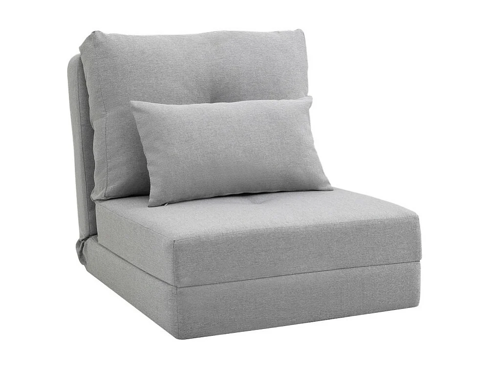 Chauffeuse dossier inclinable avec coussin MOLINA gris