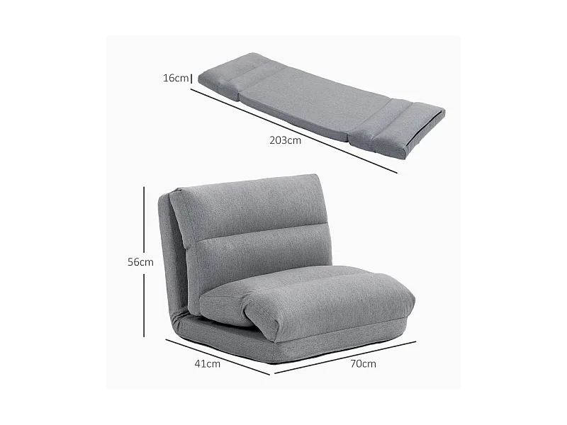 Fauteuil chauffeuse inclinable SIRENA gris