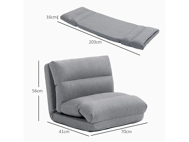 Fauteuil chauffeuse inclinable SIRENA gris
