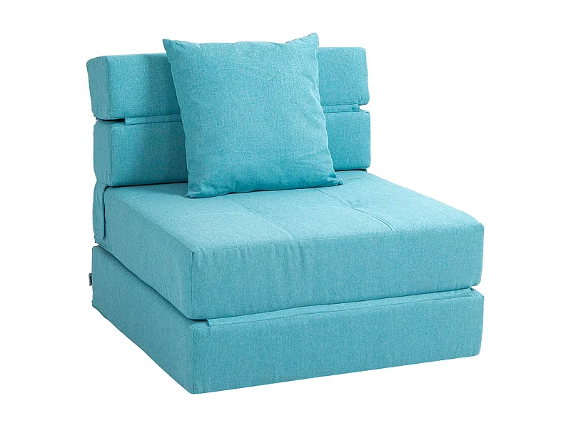 Fauteuil chauffeuse inclinable ELOISE bleu turquoise