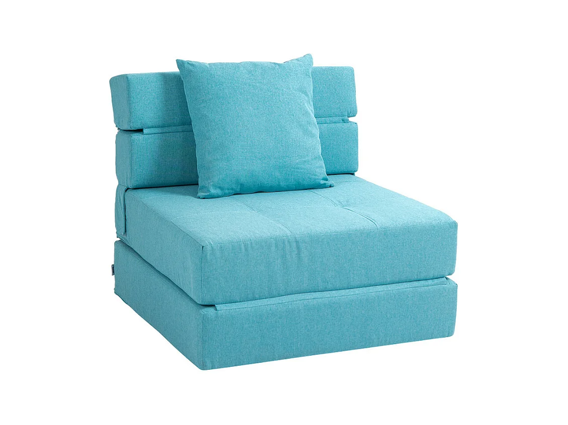Fauteuil chauffeuse inclinable ELOISE bleu turquoise