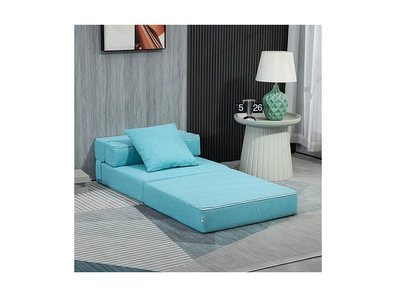 Fauteuil chauffeuse inclinable ELOISE bleu turquoise