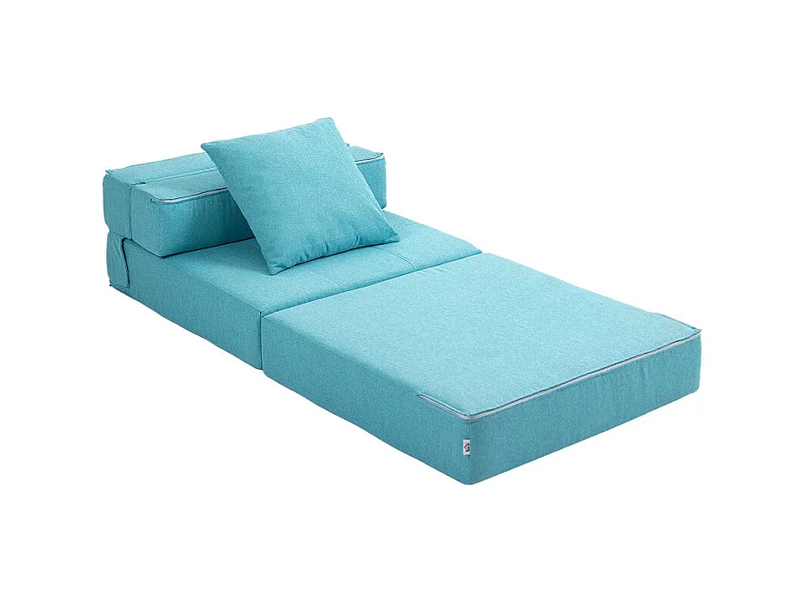 Fauteuil chauffeuse inclinable ELOISE bleu turquoise
