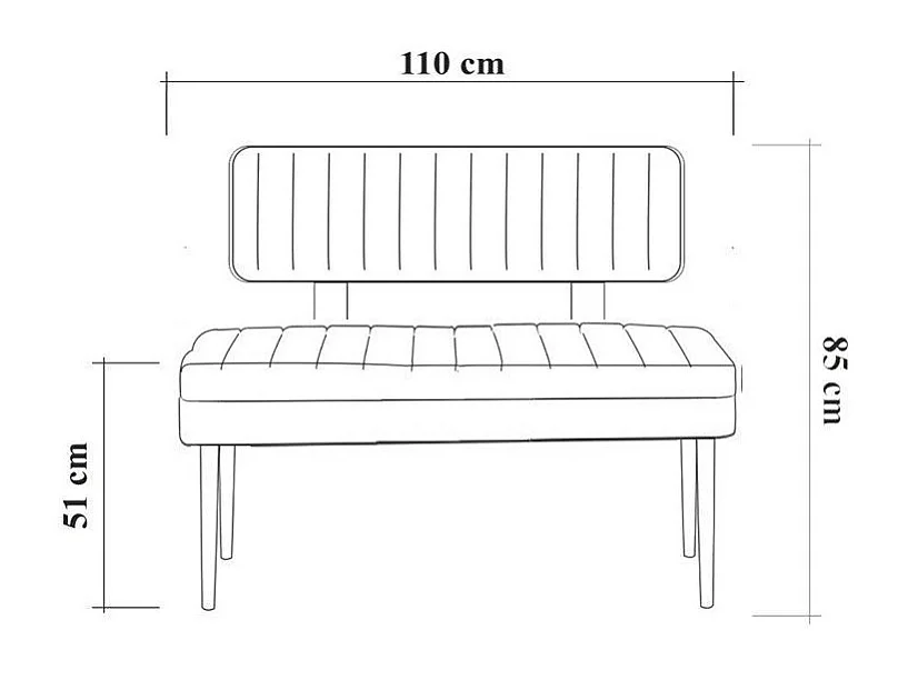 Banquette-coffre capitonnée avec dossier L105cm Molva Bois foncé et Tissu Taupe