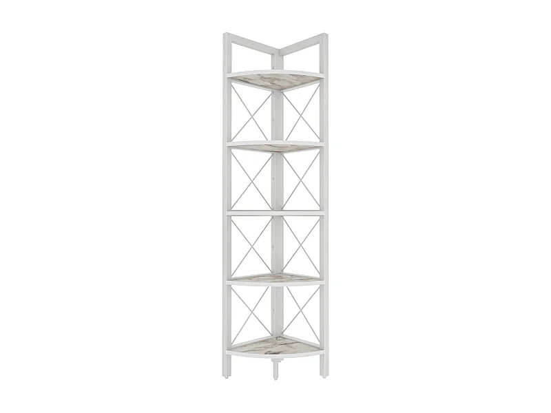 Estante branca moderna, 160 cm de altura, 30,5 cm de largura, 33 cm de profundidade | Painel de partículas 100% revestido de melamina, 18 mm