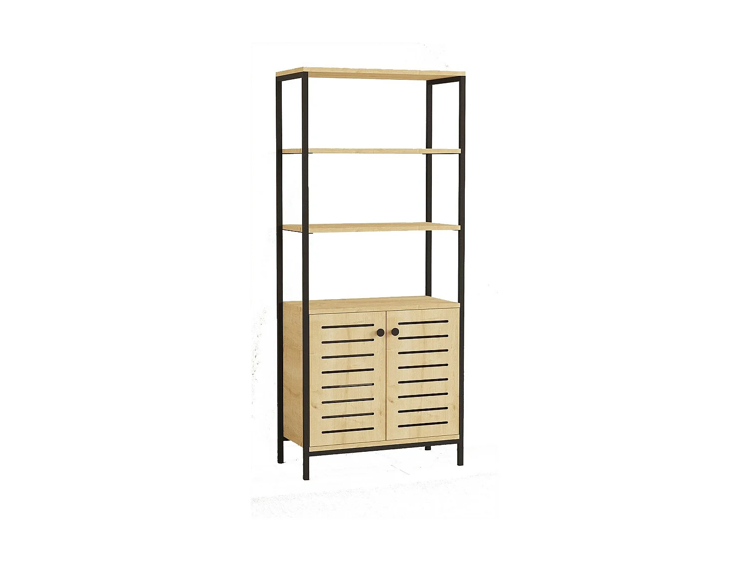 Librería – 70cm x 162,2cm x 34cm – Negro y Zafiro – Metal y Aglomerado