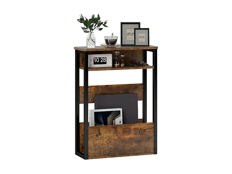 Table d’appoint bout de canapé CARRY effet bois vieilli