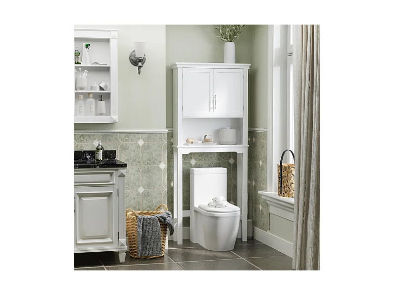 Meuble WC dessus de toilette PARDY blanc