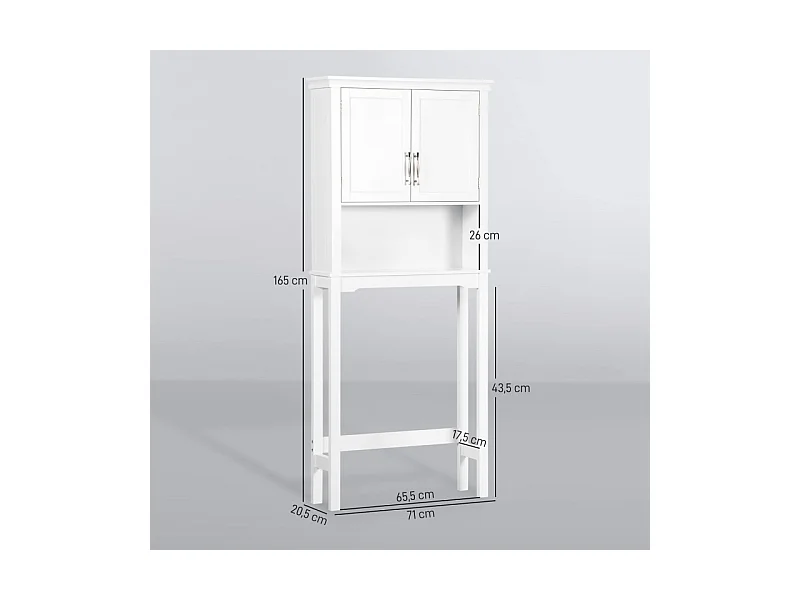 Meuble WC dessus de toilette PARDY blanc