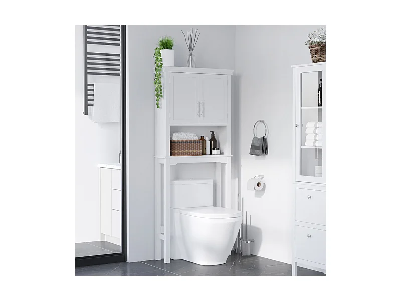 Meuble WC dessus de toilette PARDY blanc