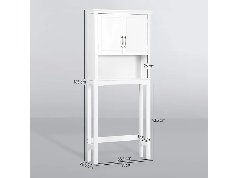 Meuble WC dessus de toilette PARDY blanc