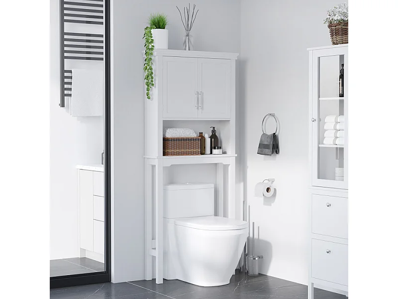 Meuble WC dessus de toilette PARDY blanc