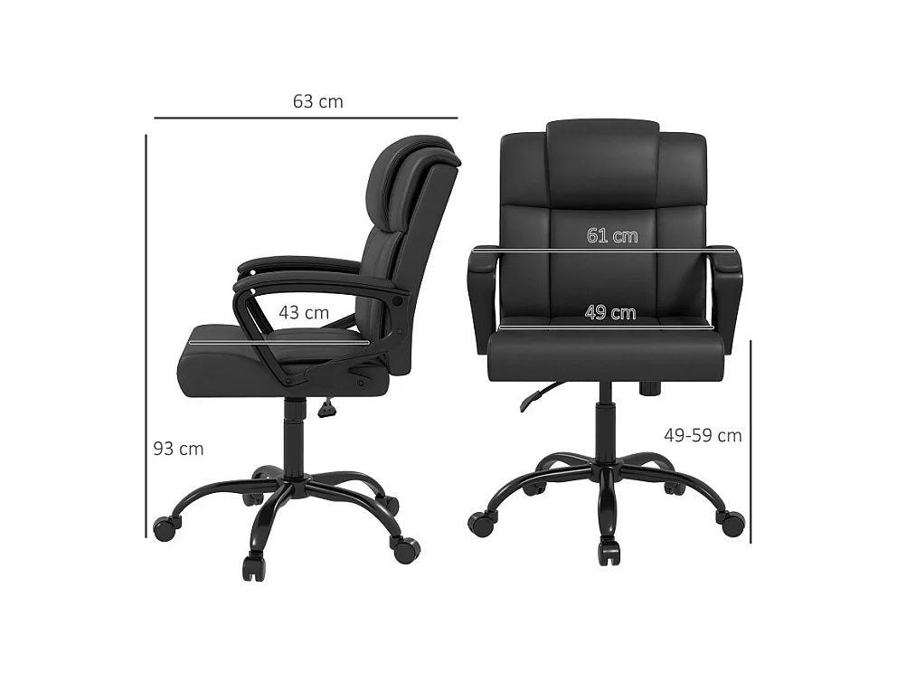 Chaise de bureau manager BATES noire