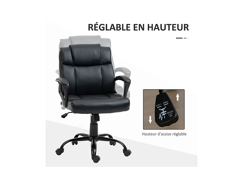 Chaise de bureau manager BATES noire