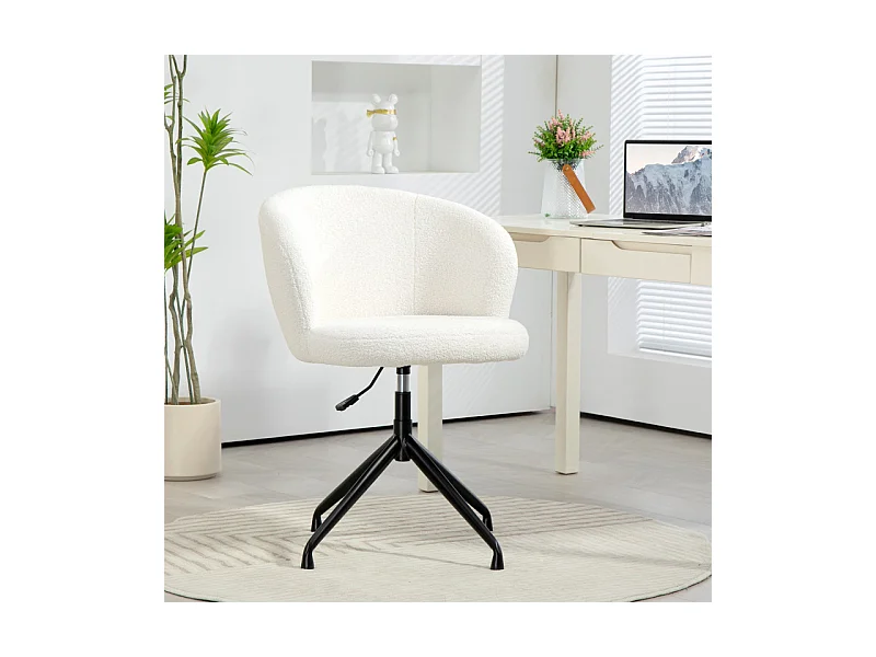Chaise de bureau LANA blanc crème