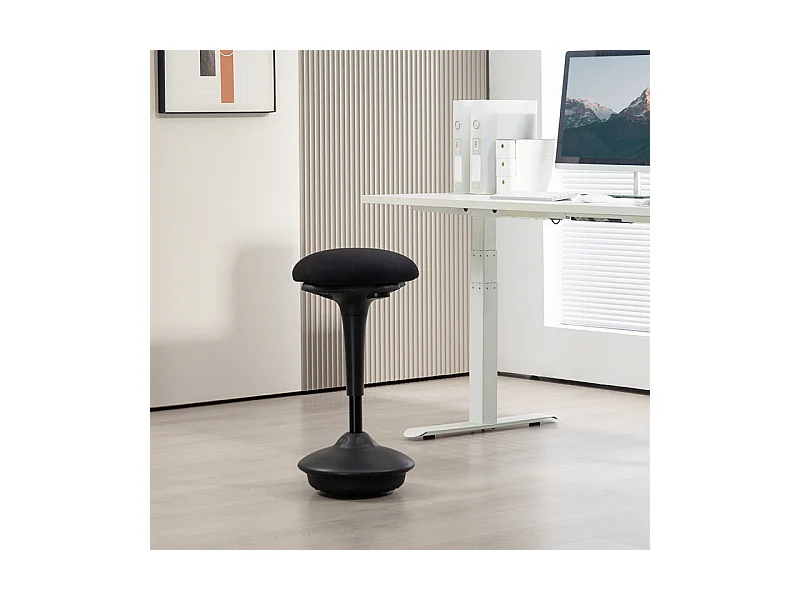 Tabouret oscillant ergonomique PLAYTON noir