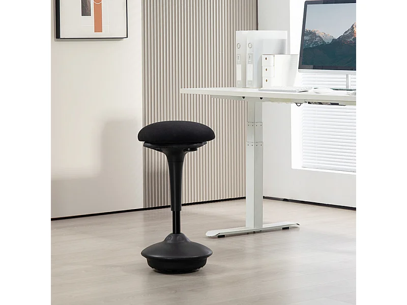 Tabouret oscillant ergonomique PLAYTON noir