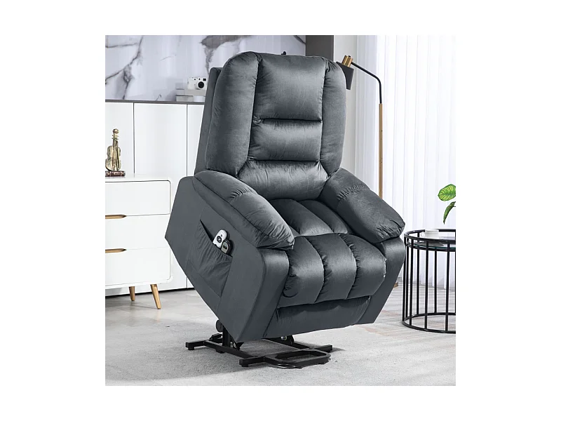Fauteuil releveur massant chauffant KARMAN gris 