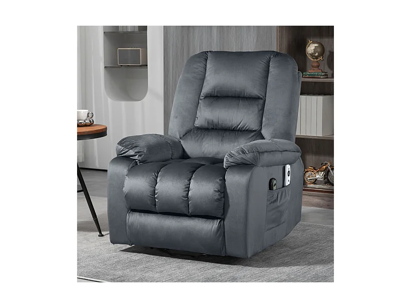 Fauteuil releveur massant chauffant KARMAN gris 