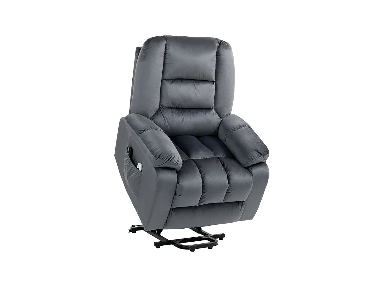 Fauteuil releveur massant chauffant AKHAN gris 