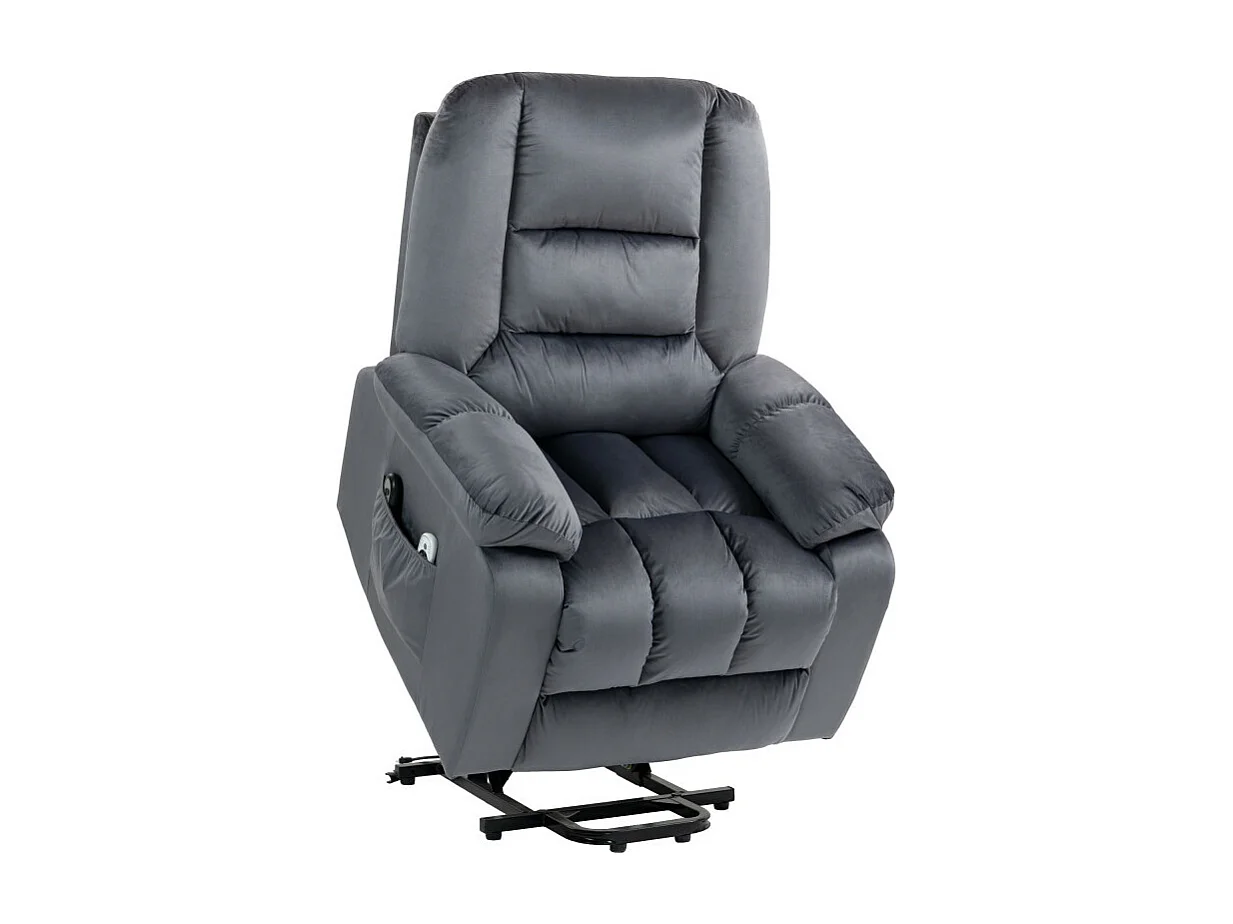 Fauteuil releveur massant chauffant AKHAN gris 