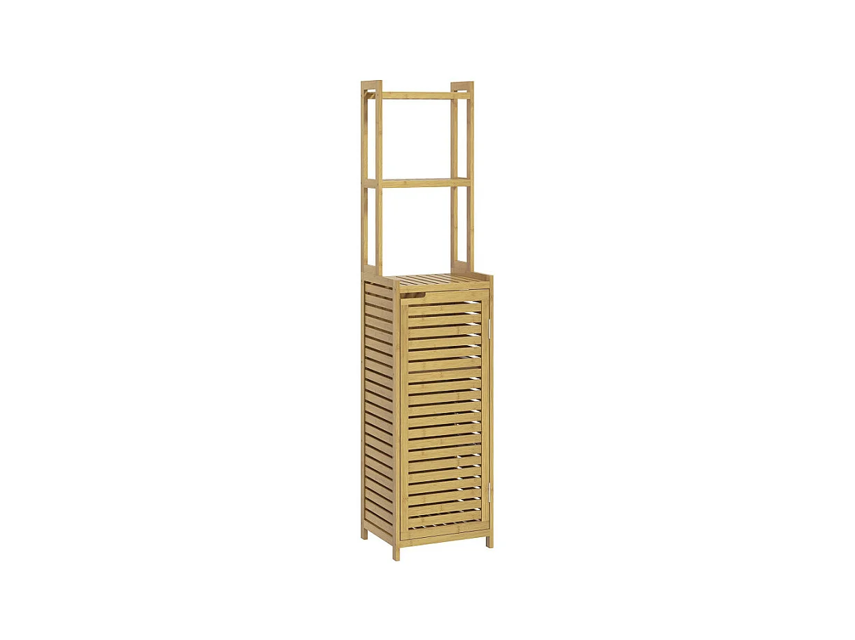 Meuble colonne salle de bains ANEGY bambou 