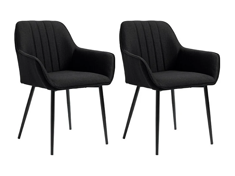 Lot de 2 chaises design EBONY noires