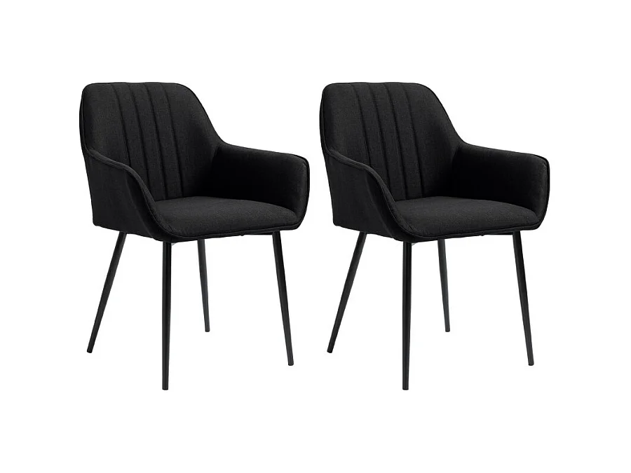 Lot de 2 chaises design EBONY noires