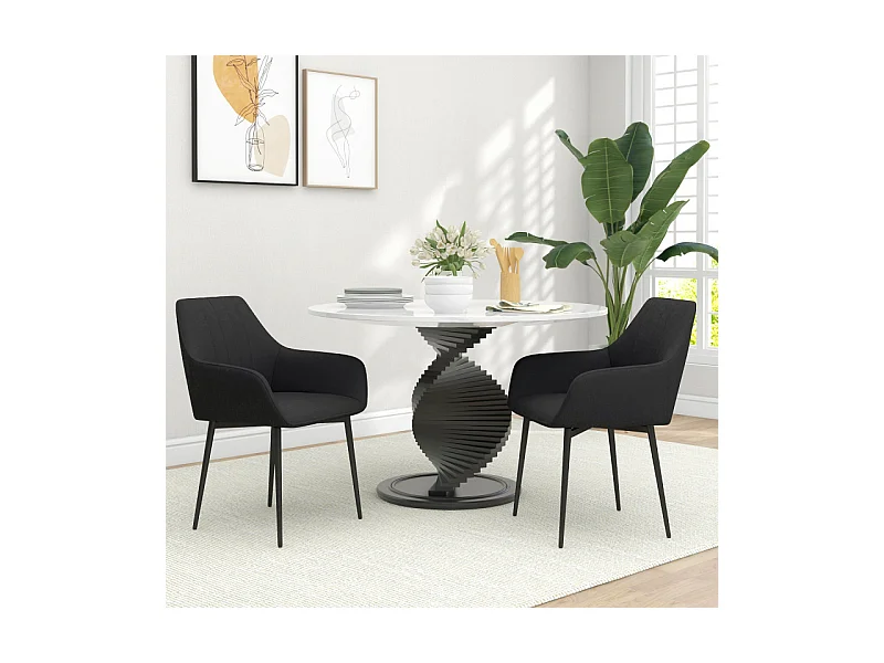 Lot de 2 chaises design EBONY noires