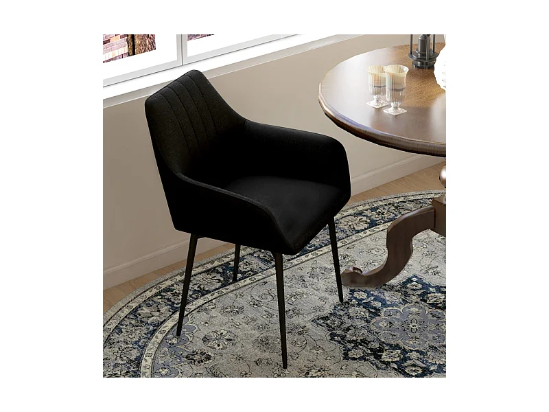 Lot de 2 chaises design EBONY noires