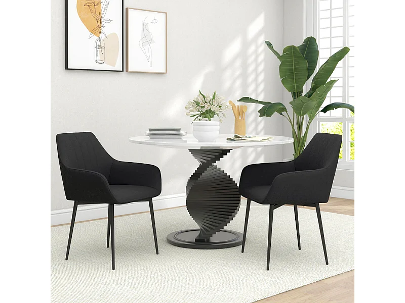 Lot de 2 chaises design EBONY noires