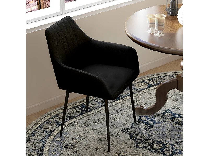 Lot de 2 chaises design EBONY noires