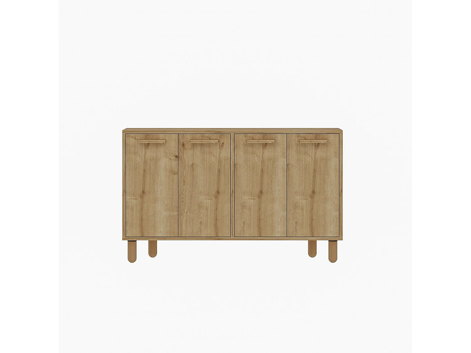 Aparador de madeira – 120 cm x 73.6 cm x 29.6 cm – Carvalho safira – Painel de partículas revestido a melamina