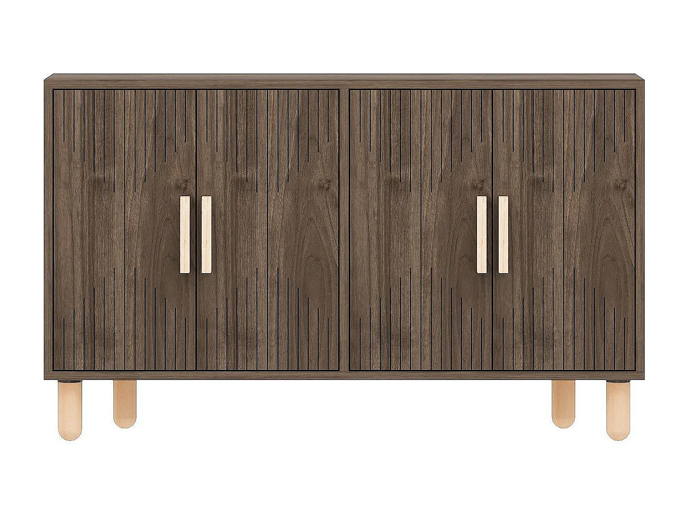 Aparador – 120 cm x 73,6 cm x 29,6 cm – Nogal – Tablero de partículas recubierto de melamina