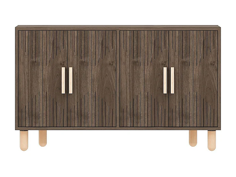 Aparador – 120 cm x 73,6 cm x 29,6 cm – Nogueira – Painel de partículas revestido a melamina