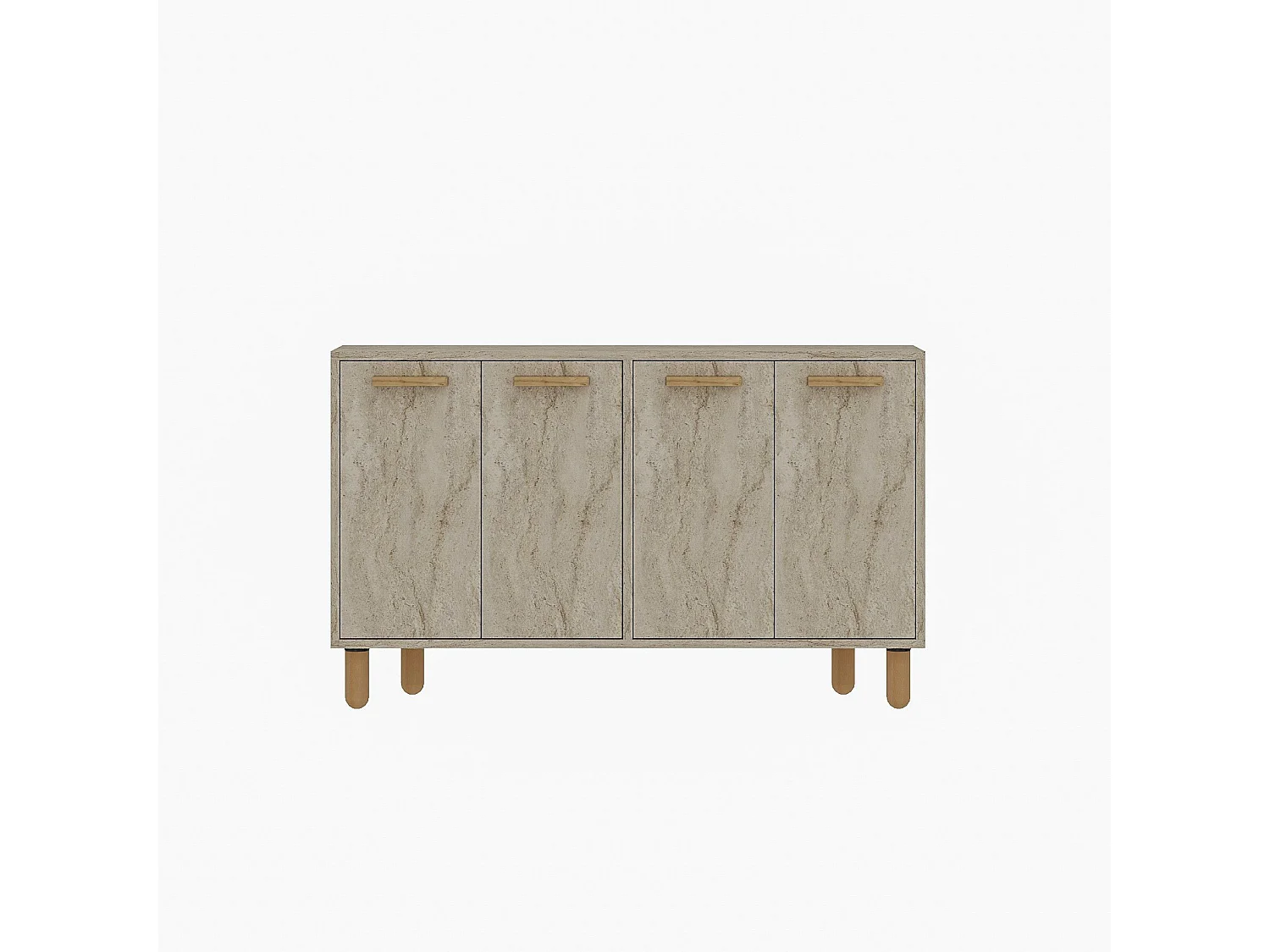 Aparador – 120cm x 73,6cm x 29,6cm – Travertino – MDF revestido com melamina