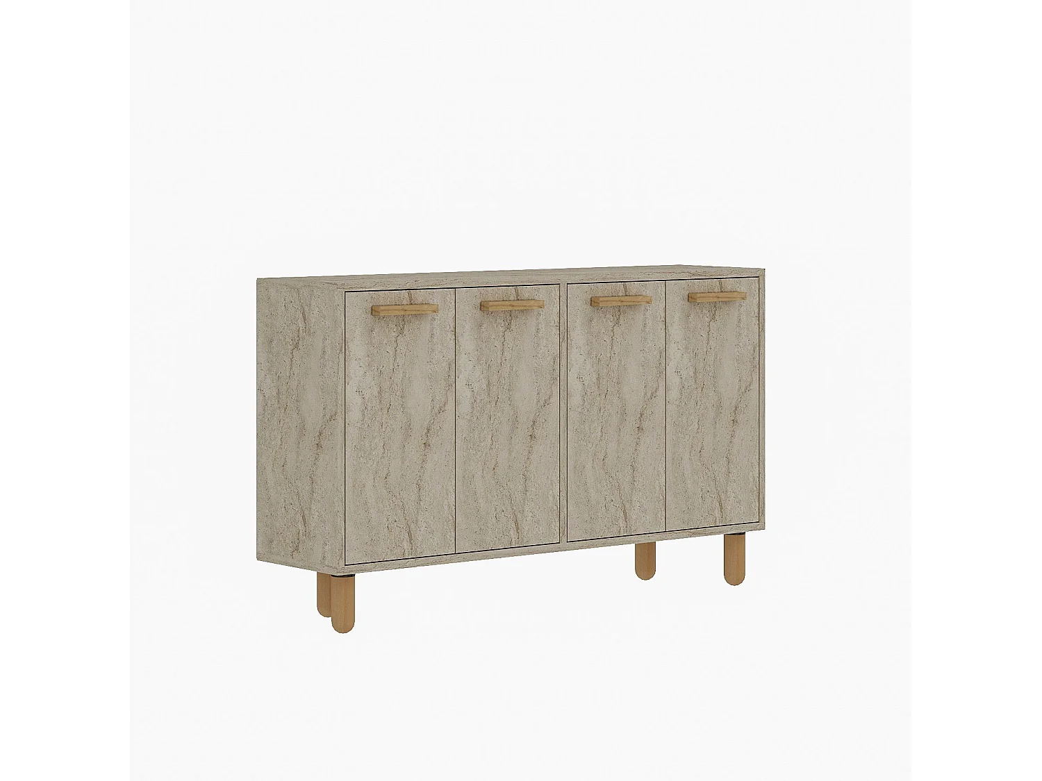 Aparador – 120cm x 73,6cm x 29,6cm – Travertino – MDF revestido com melamina