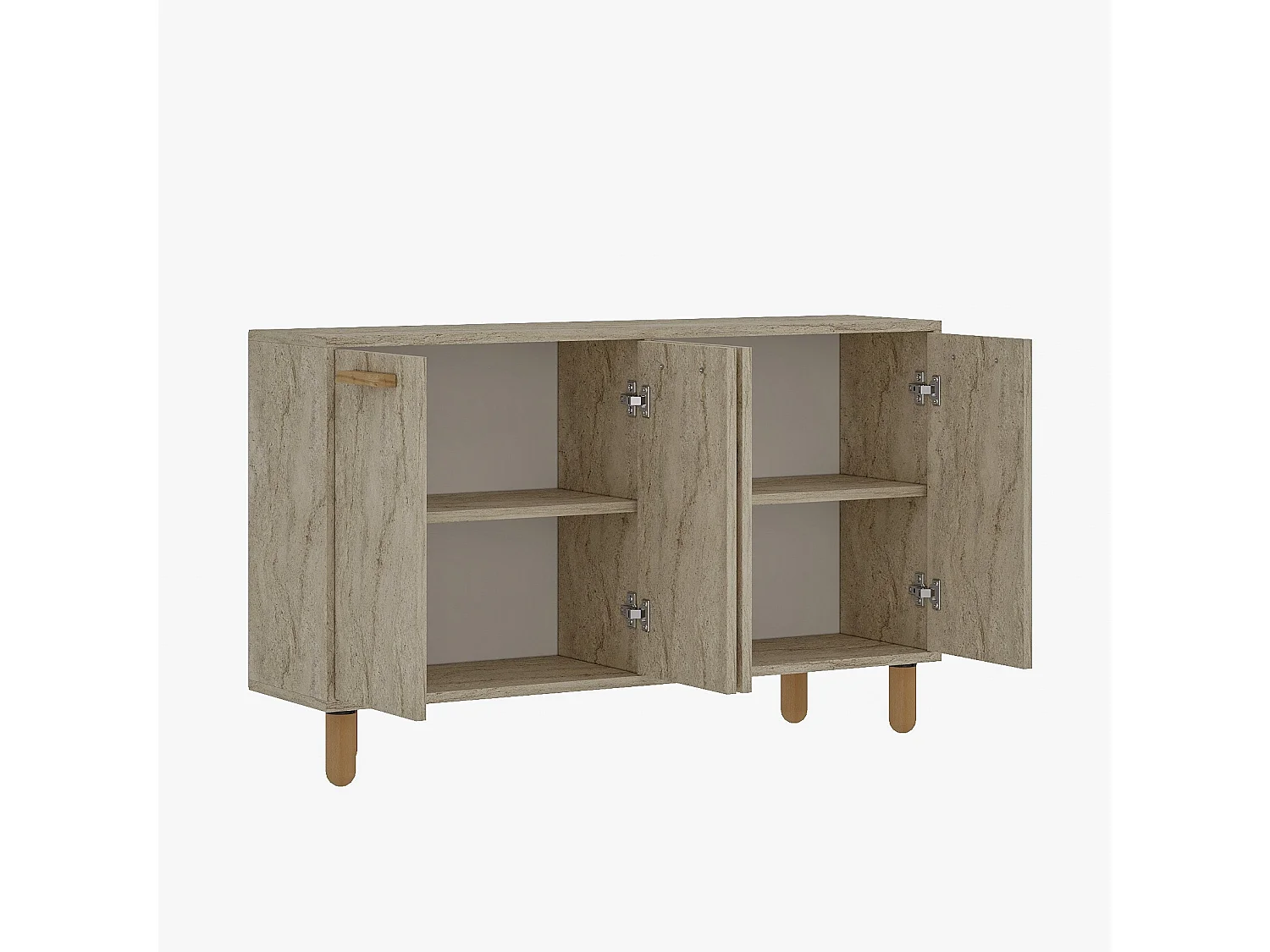 Aparador – 120cm x 73,6cm x 29,6cm – Travertino – MDF revestido com melamina