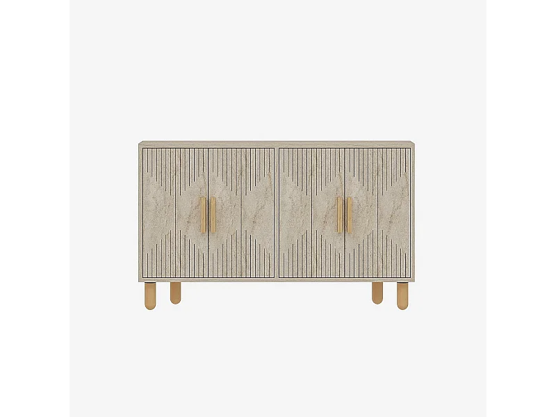 Aparador de MDF revestido com melamina – 120cm x 73,6cm x 29,6cm – Travertino