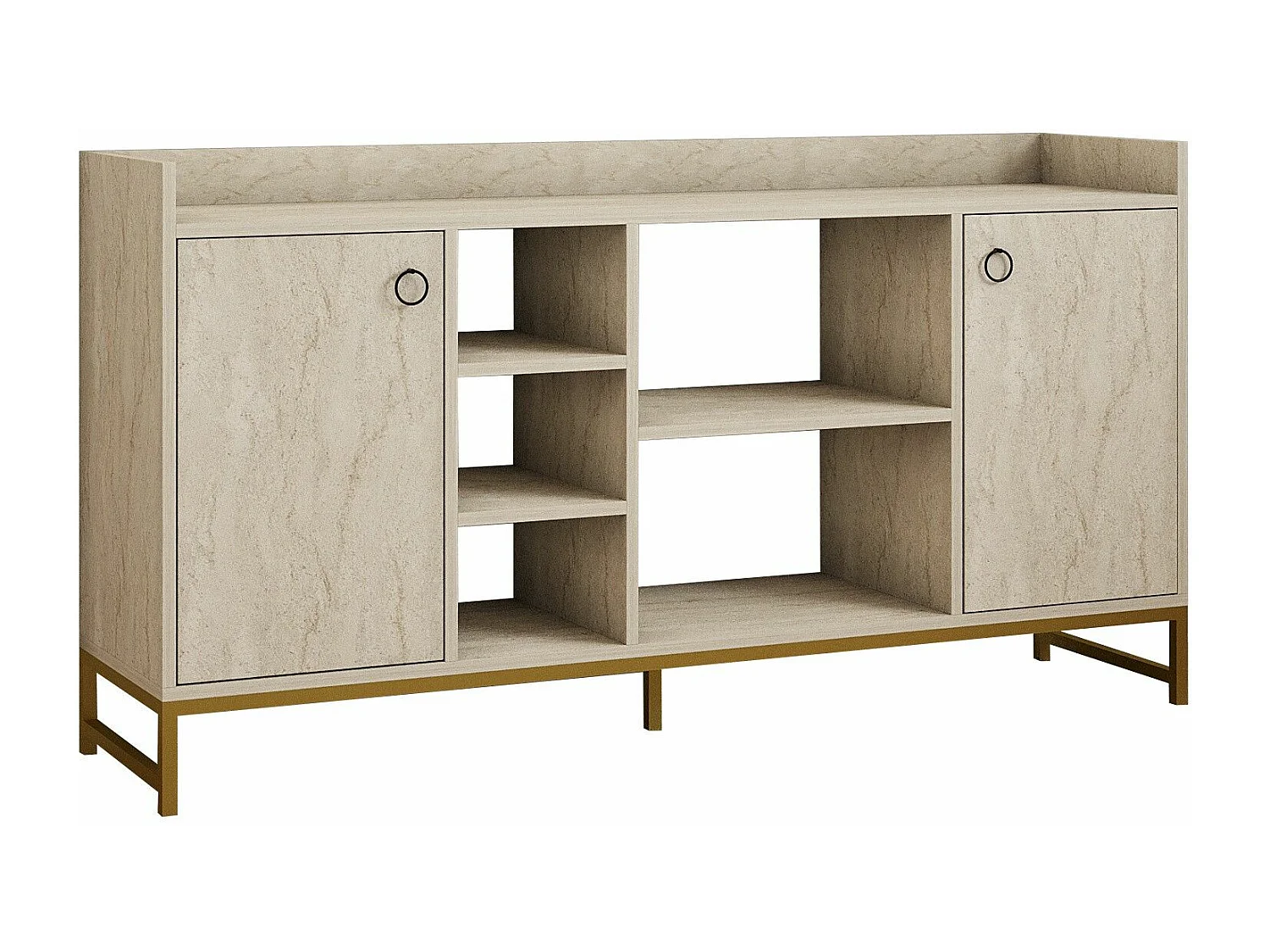 Aparador – 160 x 85 x 40 cm – Color Travertino – Tablero de Partículas