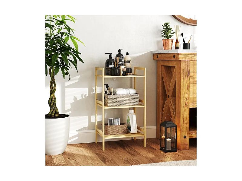 Etagères salle de bains de bains BELAMY bambou 